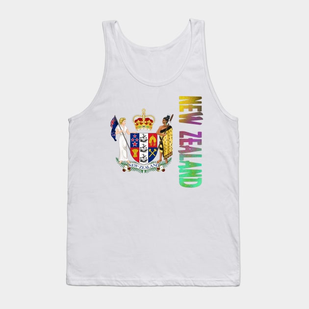 New Zealand Coat of Arms Design Tank Top by Naves